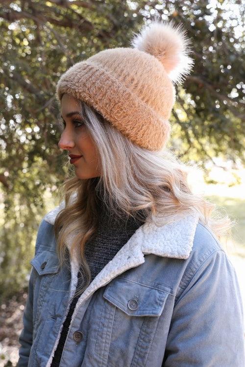 Soft Mohair Pom Beanie - Brand My Case