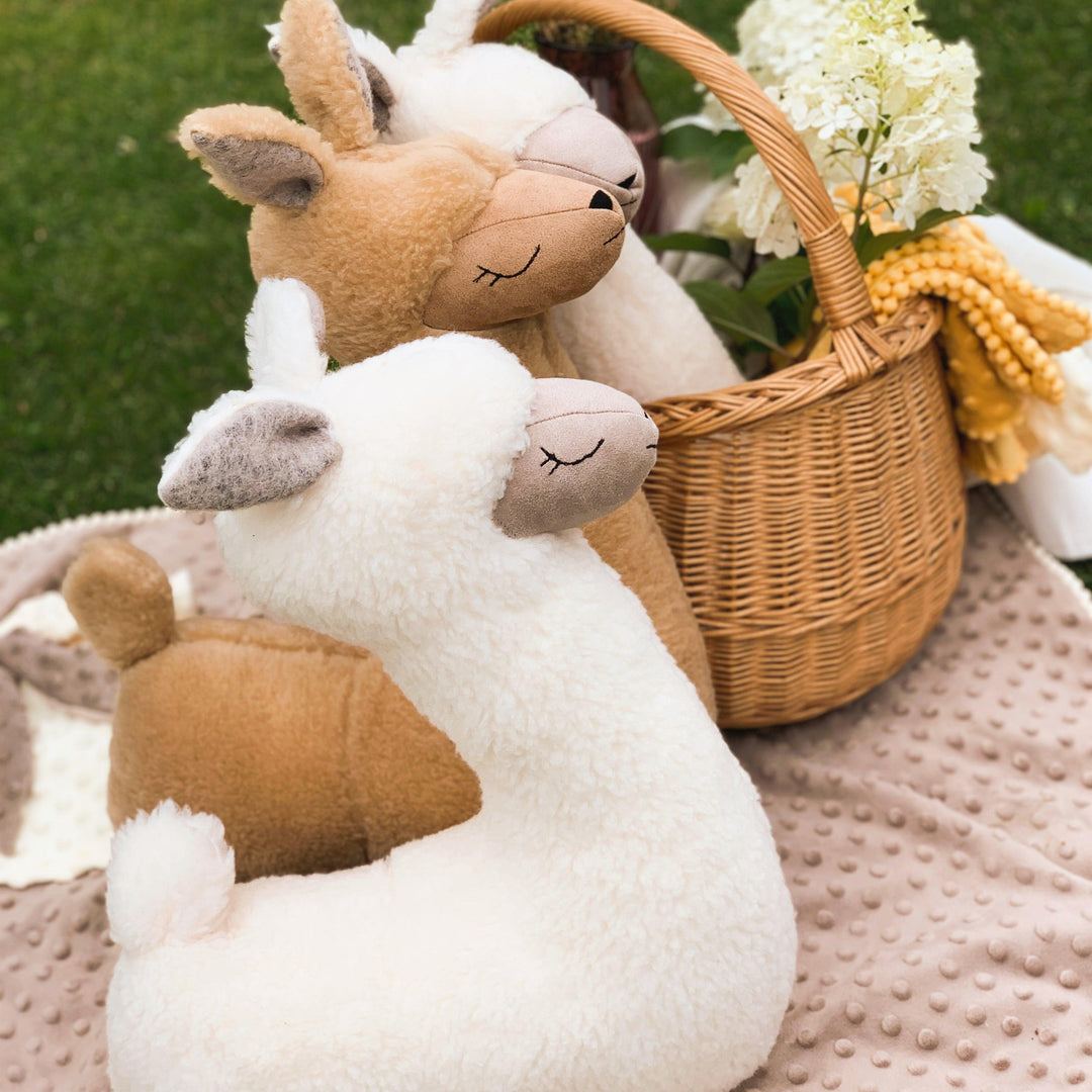 Soft toy-pillow Alpaca, creamy - Brand My Case