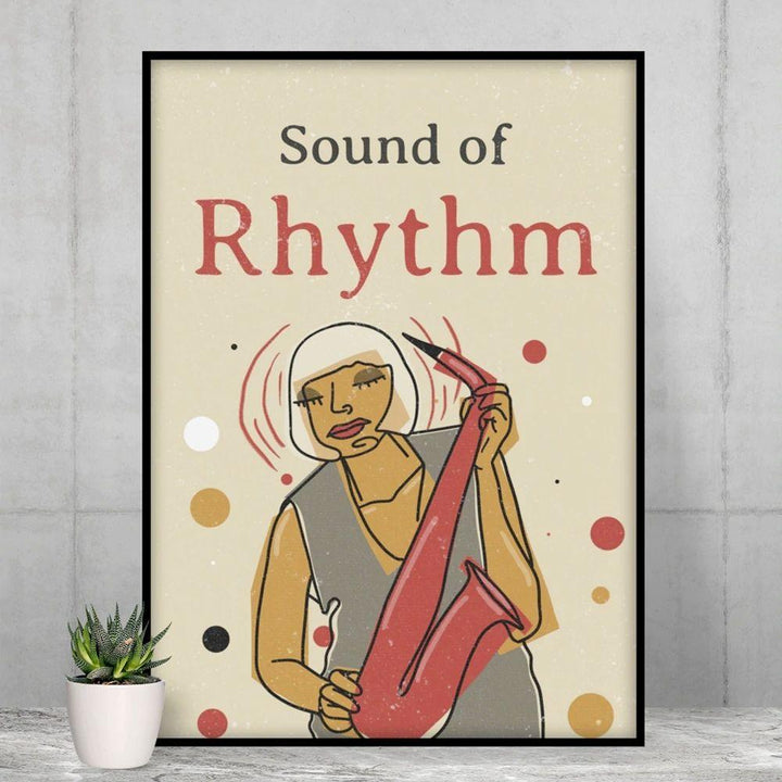 Sound of Rhythm Vintage Jazz Poster - Brand My Case