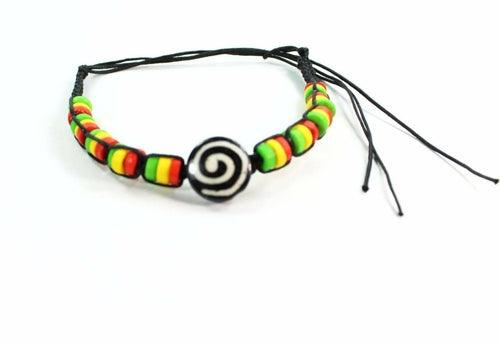Spiral & Rasta Vibes Friendship Bracelet - Brand My Case