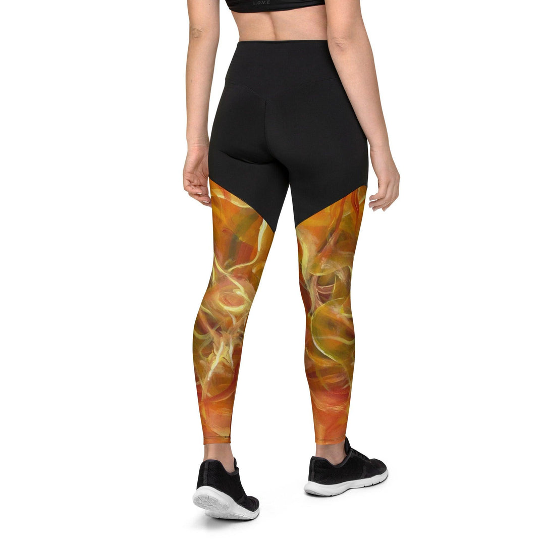 Sports Leggings - Fire - By Ingrid and Kaori - Brand My Case