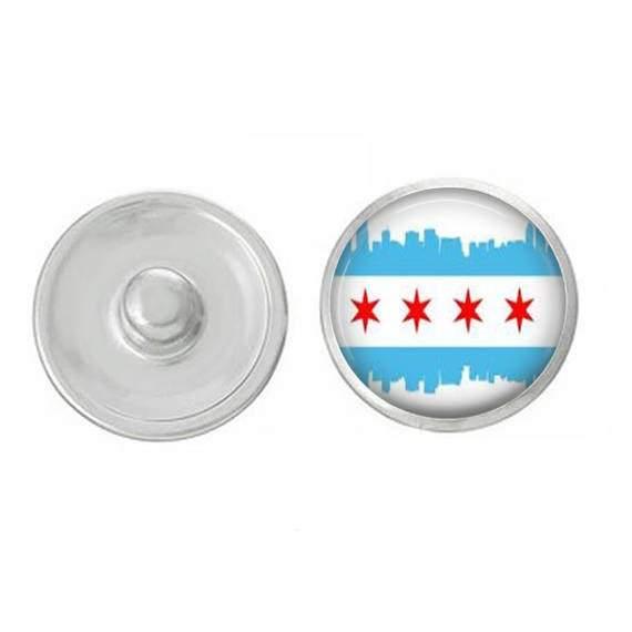 State - Chicago Skyline Snap - Compatible with Ginger Snaps Jewelry - Brand My Case