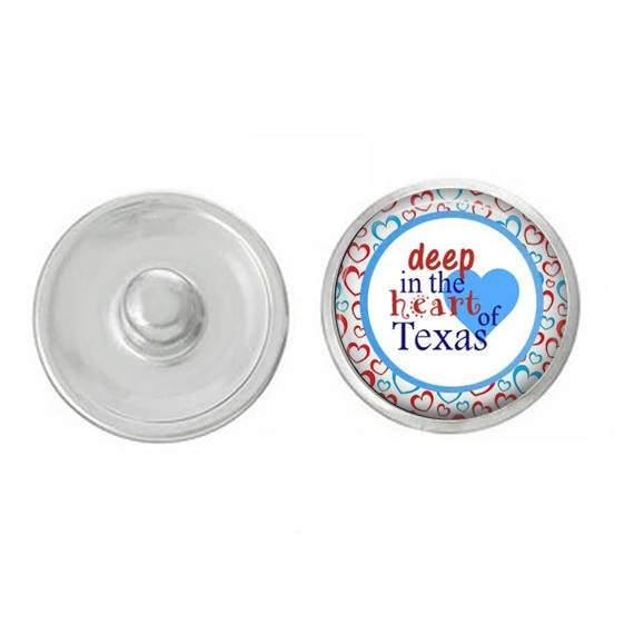 State - Snap Jewelry - Texas Themed Snaps Pair with our Base Pieces - - Brand My Case
