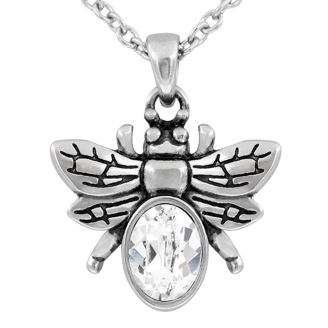 Steel Bee Necklace with Swarovski Crystal - Brand My Case