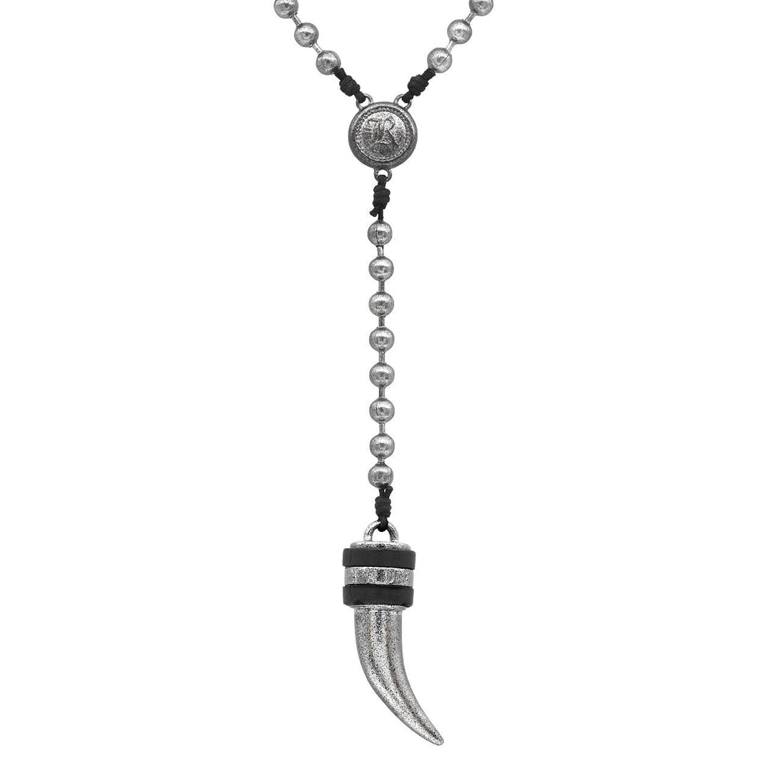 Steel Tribal Wolf Tooth beaded Necklace - Brand My Case