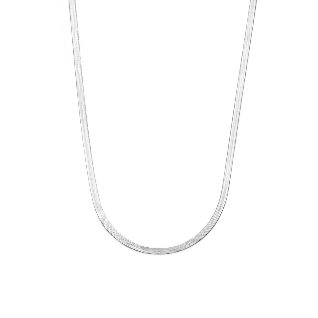 Sterling Silver 925 Herringbone Necklace - Brand My Case