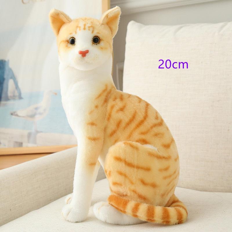 Stuffed Lifelike Siamese Cats Plush Toy simulation American Shorthair Cute Cat Doll Pet Toys Home Decor Gift For Girls birthday - Brand My Case