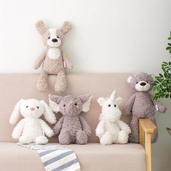 Super Soft Long legs baby appease toy Pink Bunny Grey Teddy Bear Dog elephant unicorn Stuffed Animals doll toys for Children - Brand My Case