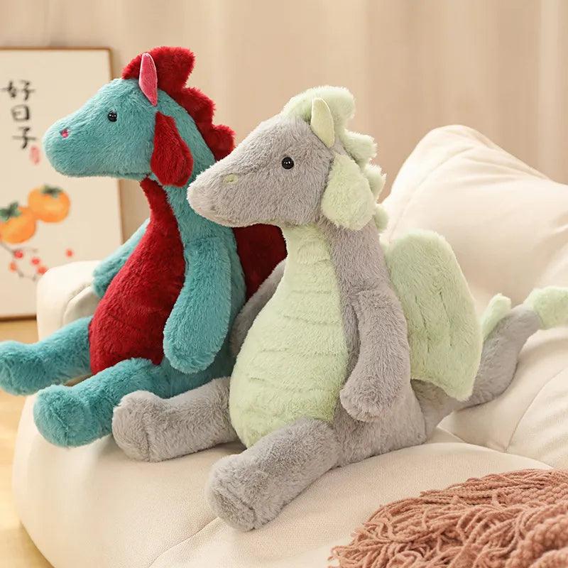 Swag Green Evil Dragon Plush Toys Stuffed Pterodactyl Dinos Flying Wings White Dragons PLushies Dolls Birthday gift for Boy - Brand My Case