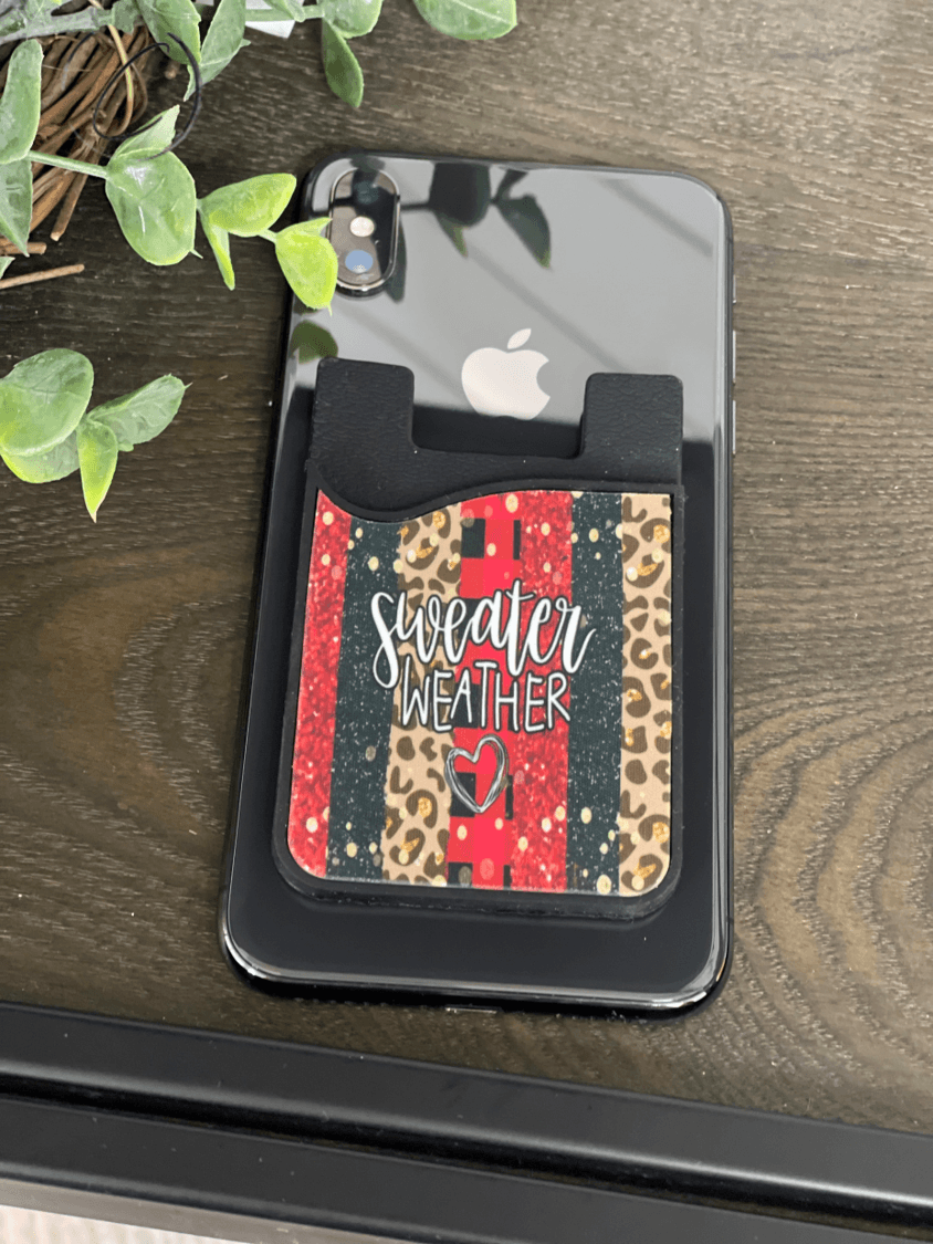 Sweater Weather Card Caddy Phone Wallet - Brand My Case