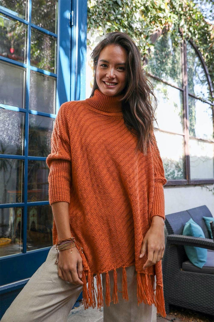 Sweater Weather Roll-Neck Poncho - Brand My Case