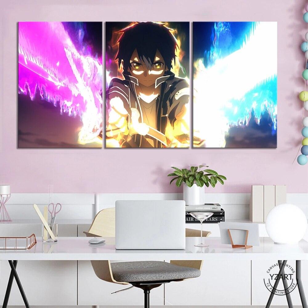 Sword Art Online Alicization War of Underworld Kirito Anime Poster Artwork Canvas Paintings Wall Art for Bedroom Wall Decor - Brand My Case