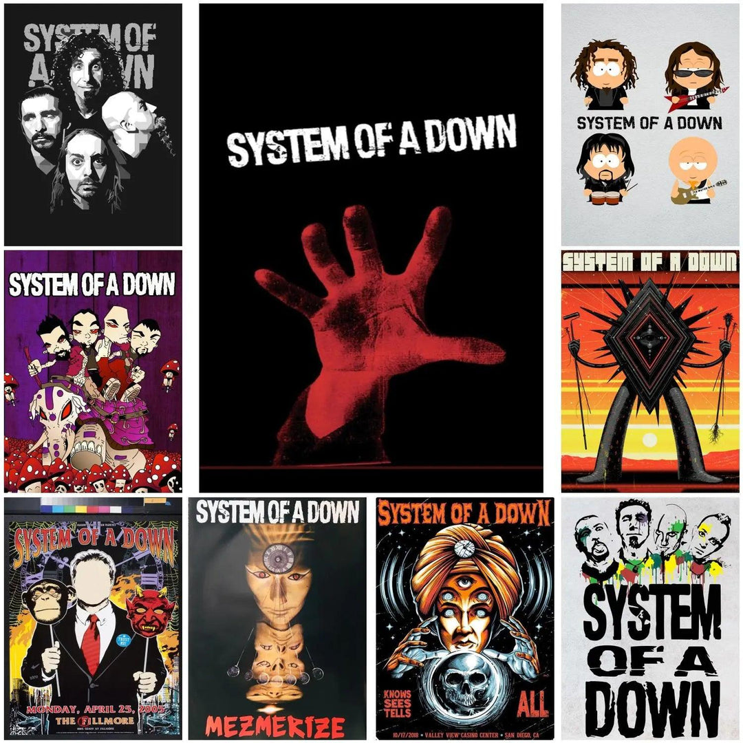 System of a Down Band Poster - Wall Art Gift - Room Decor - Brand My Case