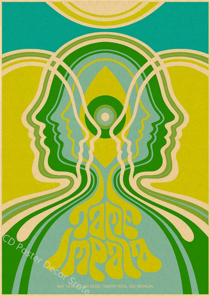 Tame Impala Psychedelic Poster Rock Music Band Kraft Paper Posters Vintage Home Room Bar Cafe Decor Aesthetic Art Wall Painting - Brand My Case