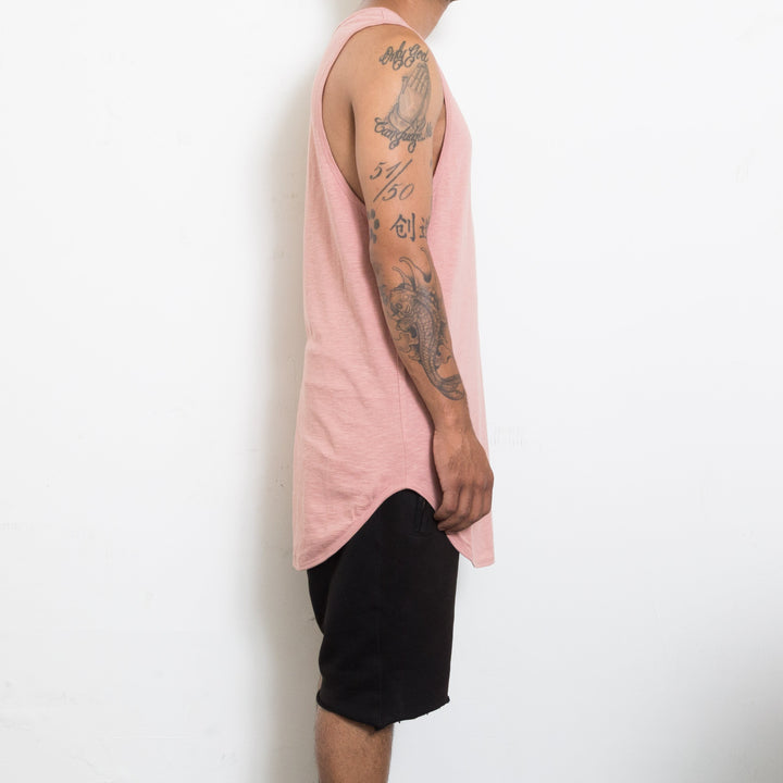 LANGES TANK MIT JACOBSMUSTER - PINK