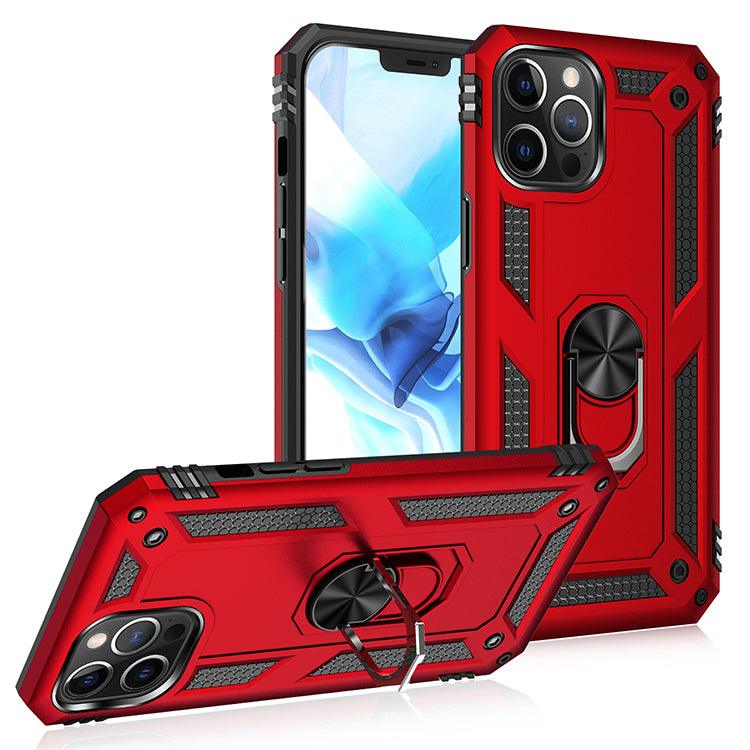 Tech Armor Ring Stand Grip Case with Metal Plate for iPhone 12 Pro Max - Brand My Case