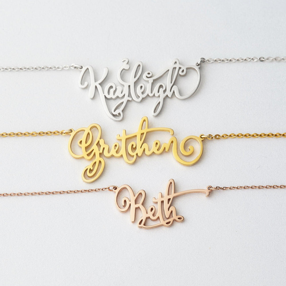 Teen Girls Necklace, Tween Girl Jewelry, Gold Nameplate Necklace - Brand My Case