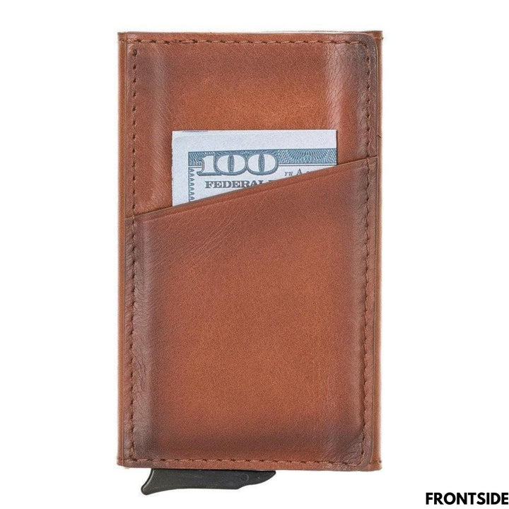 Telluride Leather Popup Cardholder for Men and Women - Brand My Case