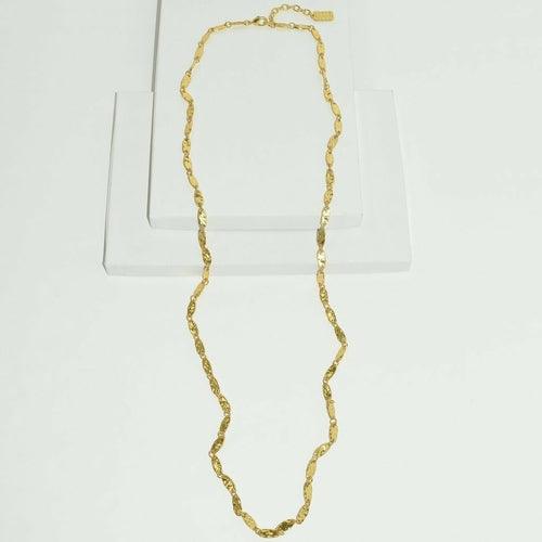 Textured link long chain necklace - Brand My Case