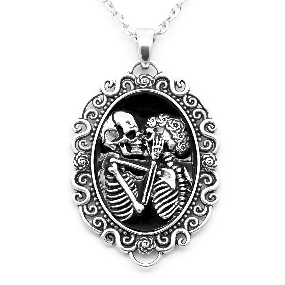 The Eternal Lovers Skull Cameo Necklace - Brand My Case