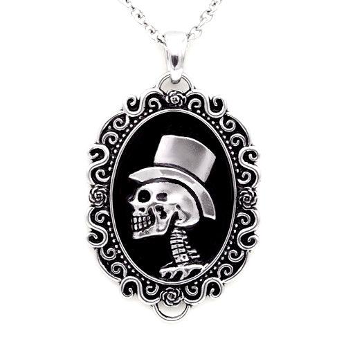 The Gentleman Skull Cameo Necklace - Brand My Case