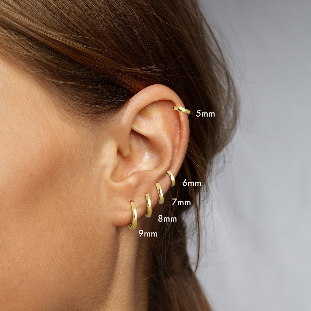 Tiny Huggie Hoop Earrings Minimalist Jewelry - Brand My Case