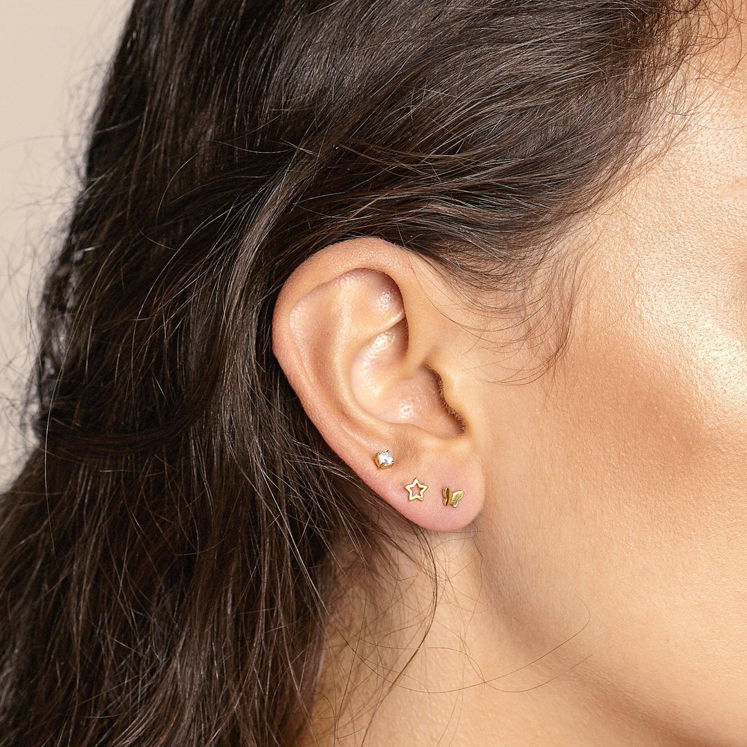 Tiny Star Stud Earrings Dainty Gold Stud - Brand My Case