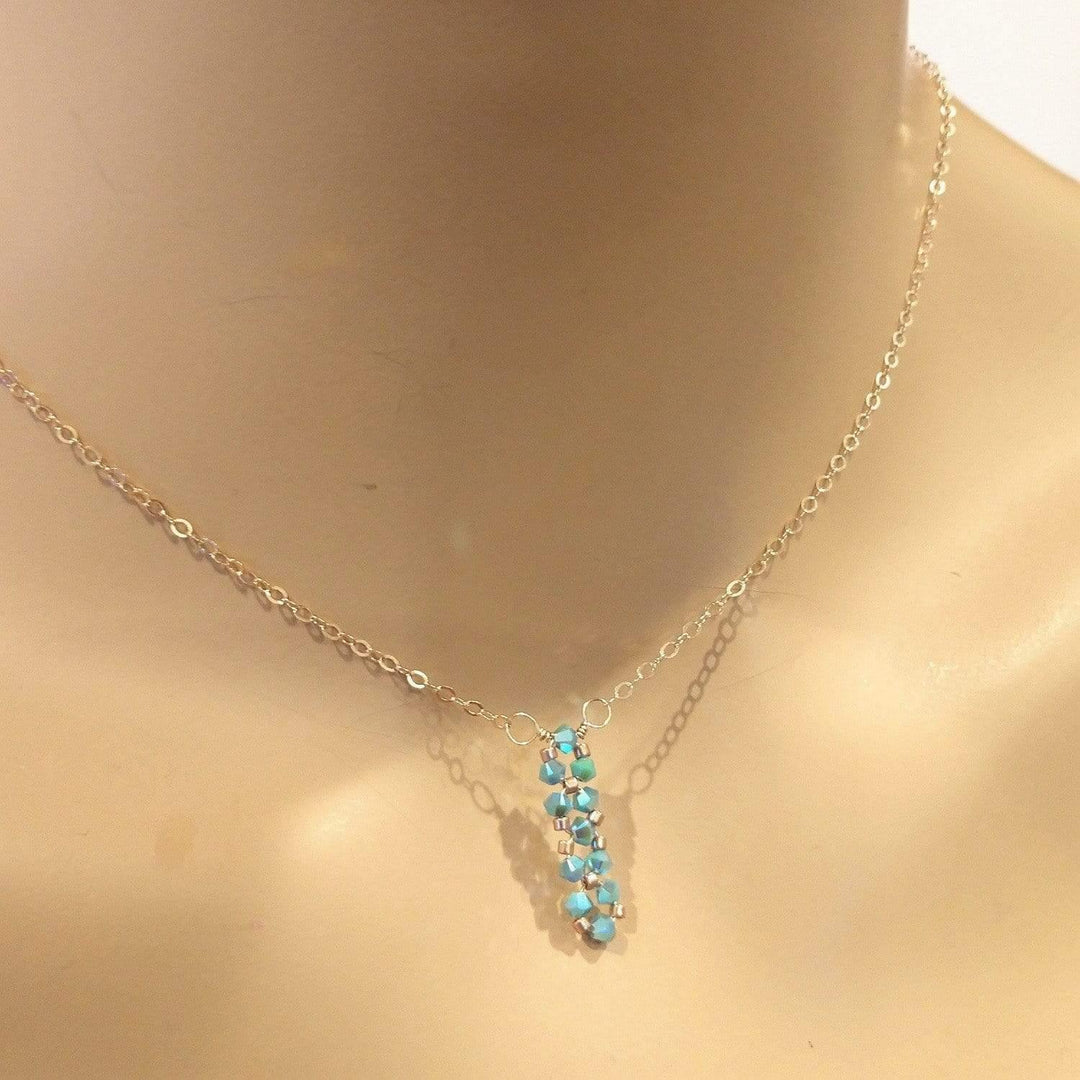 Tiny Super Sparkly Vertical Crystal Bar Necklace - Brand My Case
