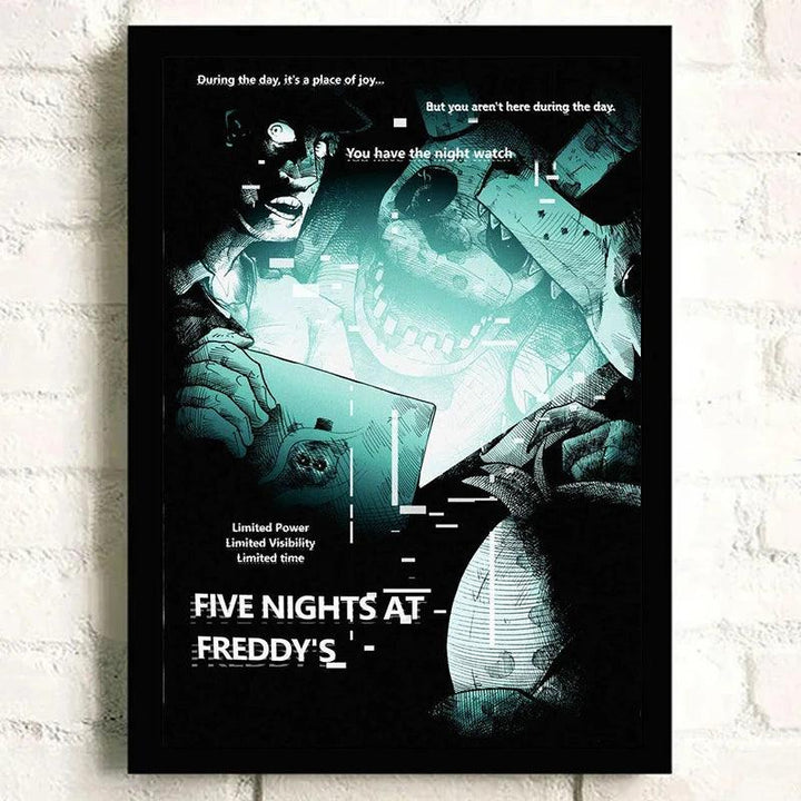 Title: Five Nights at Freddy's Canvas Art Print - Iconic Gaming Wall Poster - Brand My Case