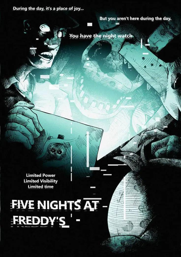 Title: Five Nights at Freddy's Canvas Art Print - Iconic Gaming Wall Poster - Brand My Case