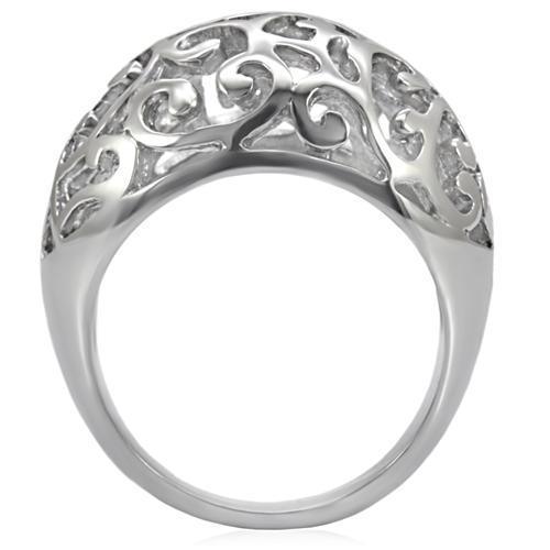 TK055 - High polished (no plating) Stainless Steel Ring with No Stone - Brand My Case