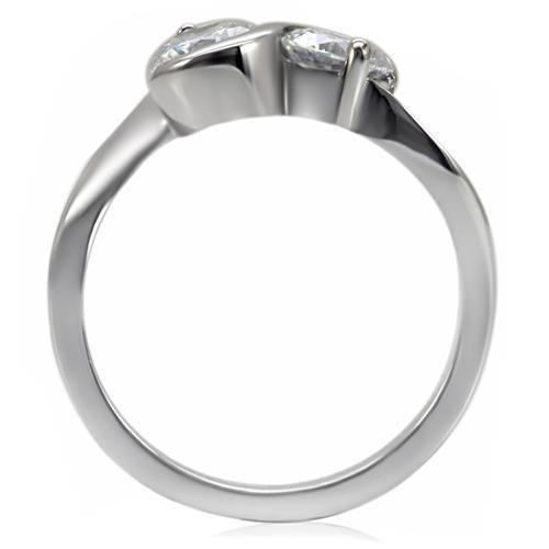 TK072 - High polished (no plating) Stainless Steel Ring with AAA Grade - Brand My Case