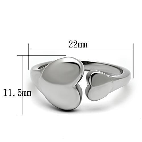 TK1000 - High polished (no plating) Stainless Steel Ring with No Stone - Brand My Case