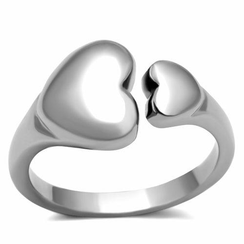 TK1000 - High polished (no plating) Stainless Steel Ring with No Stone - Brand My Case