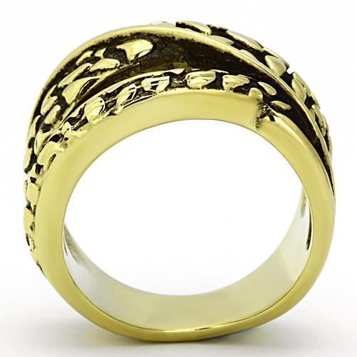 TK1025 - IP Gold(Ion Plating) Stainless Steel Ring with No Stone - Brand My Case