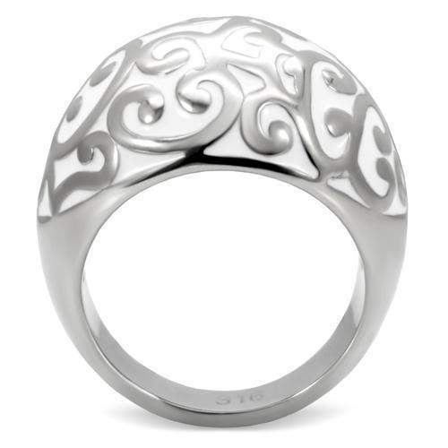 TK107 - High polished (no plating) Stainless Steel Ring with No Stone - Brand My Case