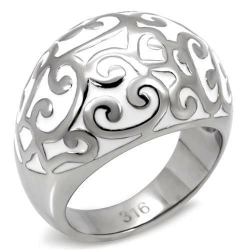 TK107 - High polished (no plating) Stainless Steel Ring with No Stone - Brand My Case