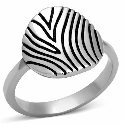 TK1078 - High polished (no plating) Stainless Steel Ring with Epoxy - Brand My Case