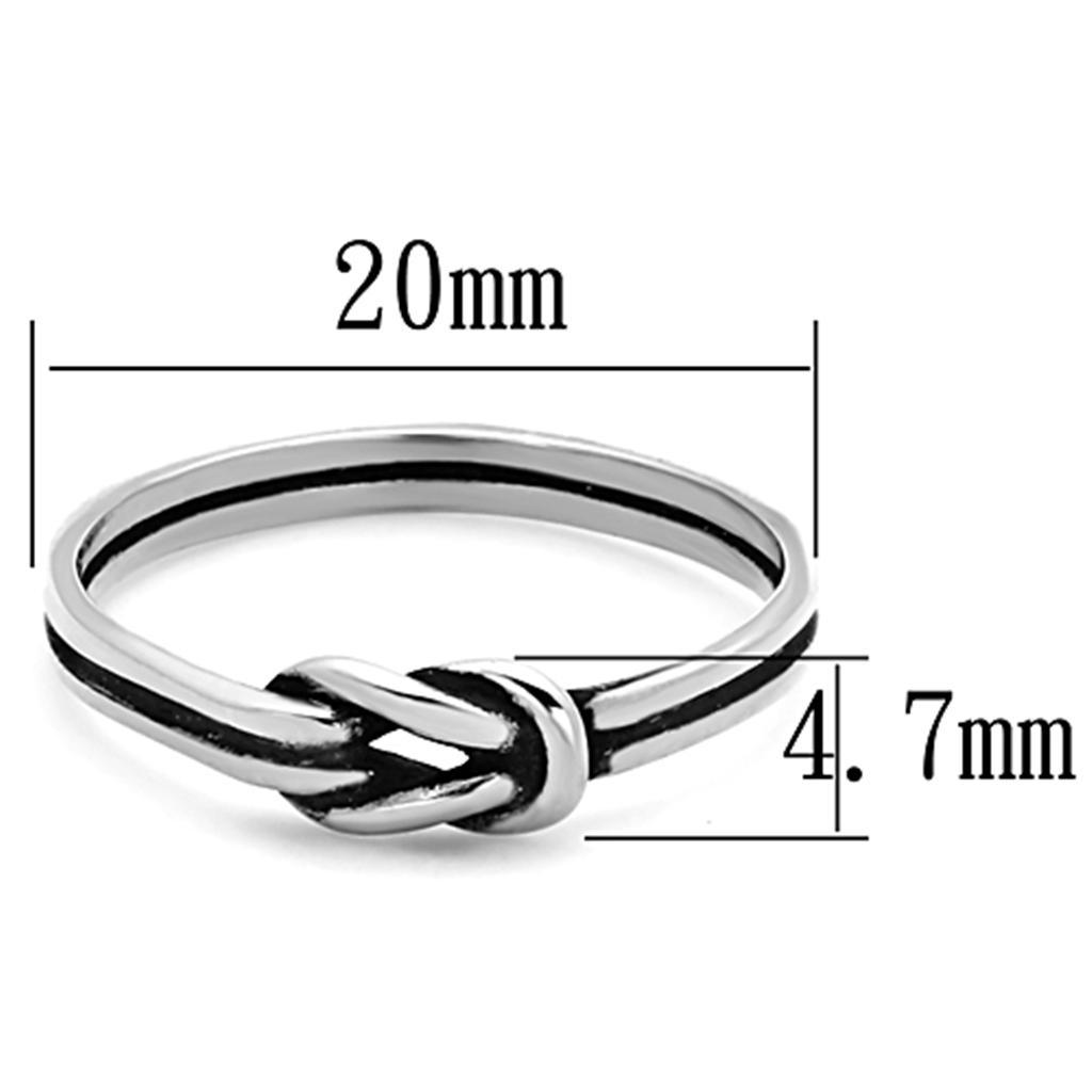 TK1239 - High polished (no plating) Stainless Steel Ring with No Stone - Brand My Case