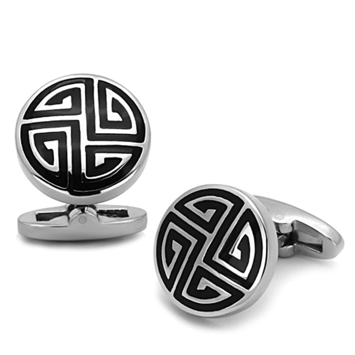 TK1257 - High polished (no plating) Stainless Steel Cufflink with - Brand My Case
