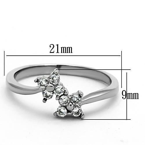 TK1333 - High polished (no plating) Stainless Steel Ring with AAA - Brand My Case