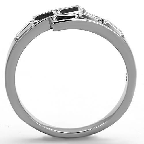 TK1335 - High polished (no plating) Stainless Steel Ring with Top - Brand My Case