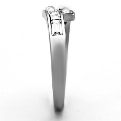 TK1335 - High polished (no plating) Stainless Steel Ring with Top - Brand My Case