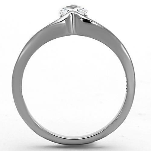 TK1336 - High polished (no plating) Stainless Steel Ring with AAA - Brand My Case