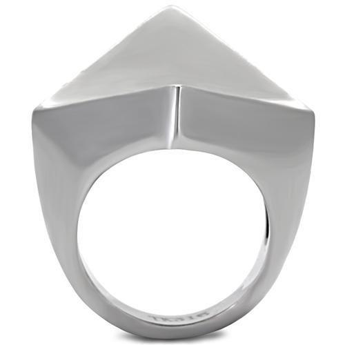 TK136 - High polished (no plating) Stainless Steel Ring with No Stone - Brand My Case