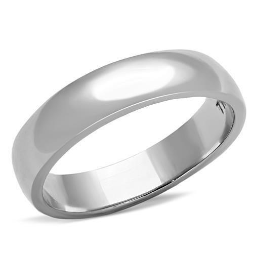 TK1375 - High polished (no plating) Stainless Steel Ring with No Stone - Brand My Case