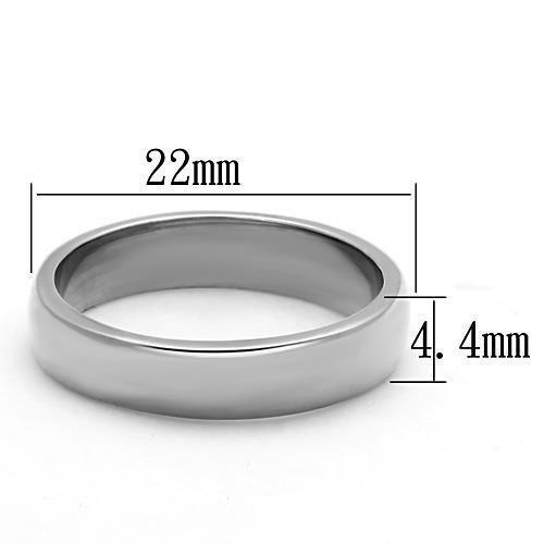 TK1375 - High polished (no plating) Stainless Steel Ring with No Stone - Brand My Case