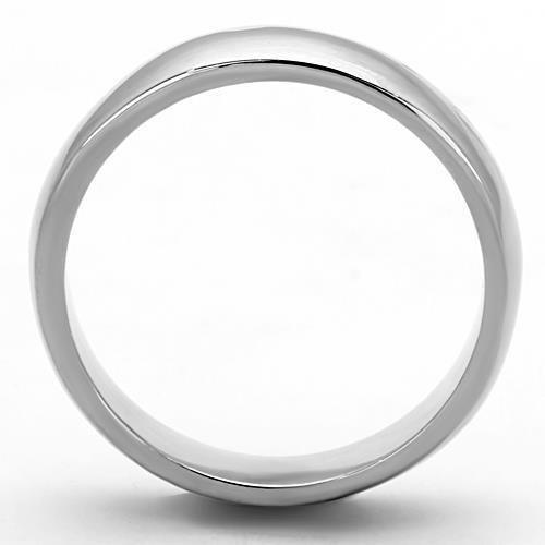 TK1375 - High polished (no plating) Stainless Steel Ring with No Stone - Brand My Case