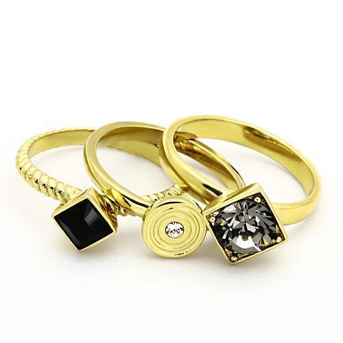 TK1417 - IP Gold(Ion Plating) Stainless Steel Ring with Top Grade - Brand My Case
