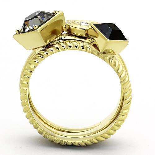 TK1417 - IP Gold(Ion Plating) Stainless Steel Ring with Top Grade - Brand My Case